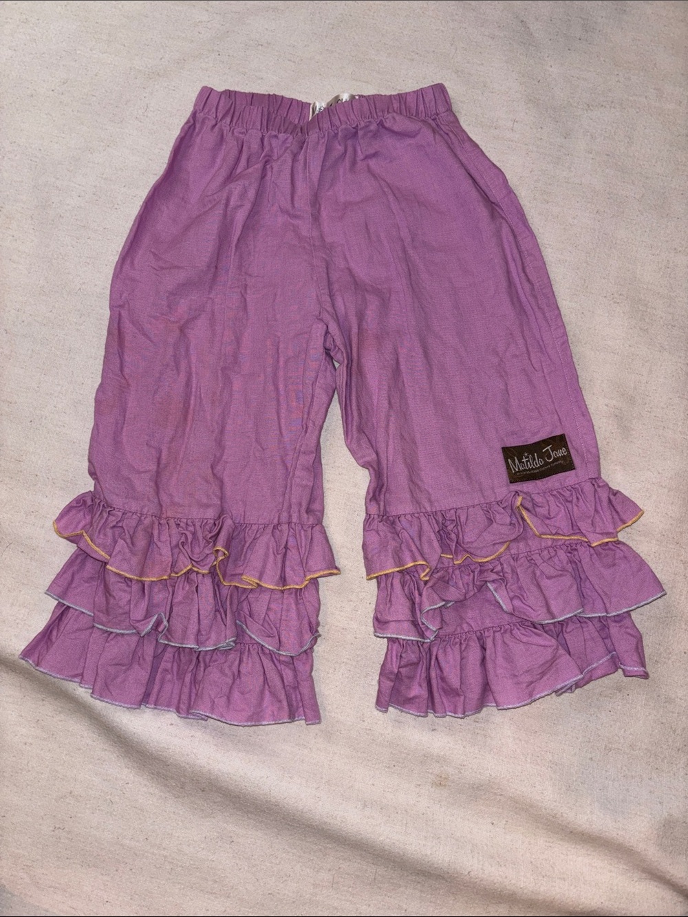 Matilda Jane Purple Ruffle Pants with Trim